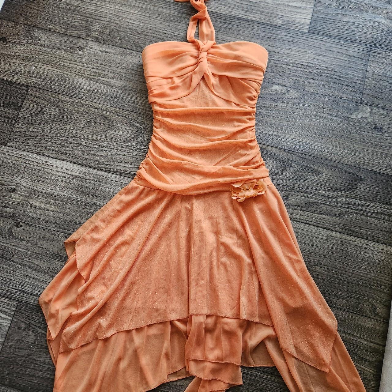 Orange dress-y2k - Depop