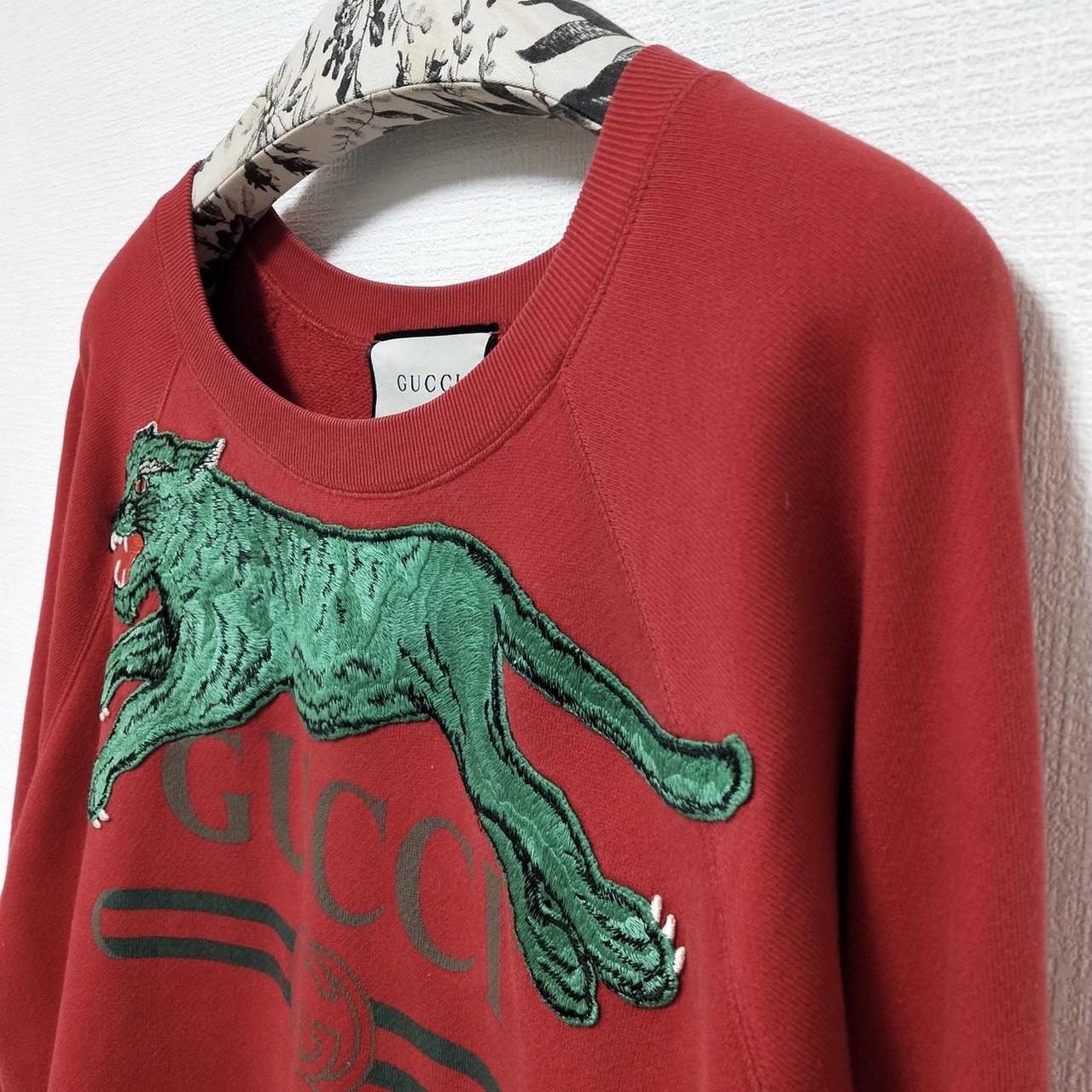 Gucci tiger necklace on sale red and green