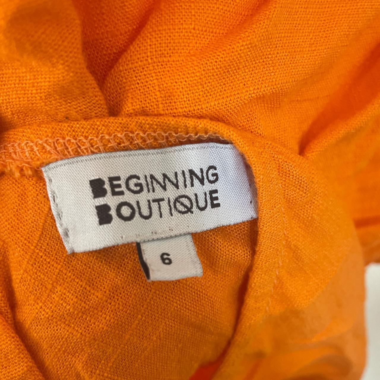 Beginning Boutique Orange Dress Size 6 Depop