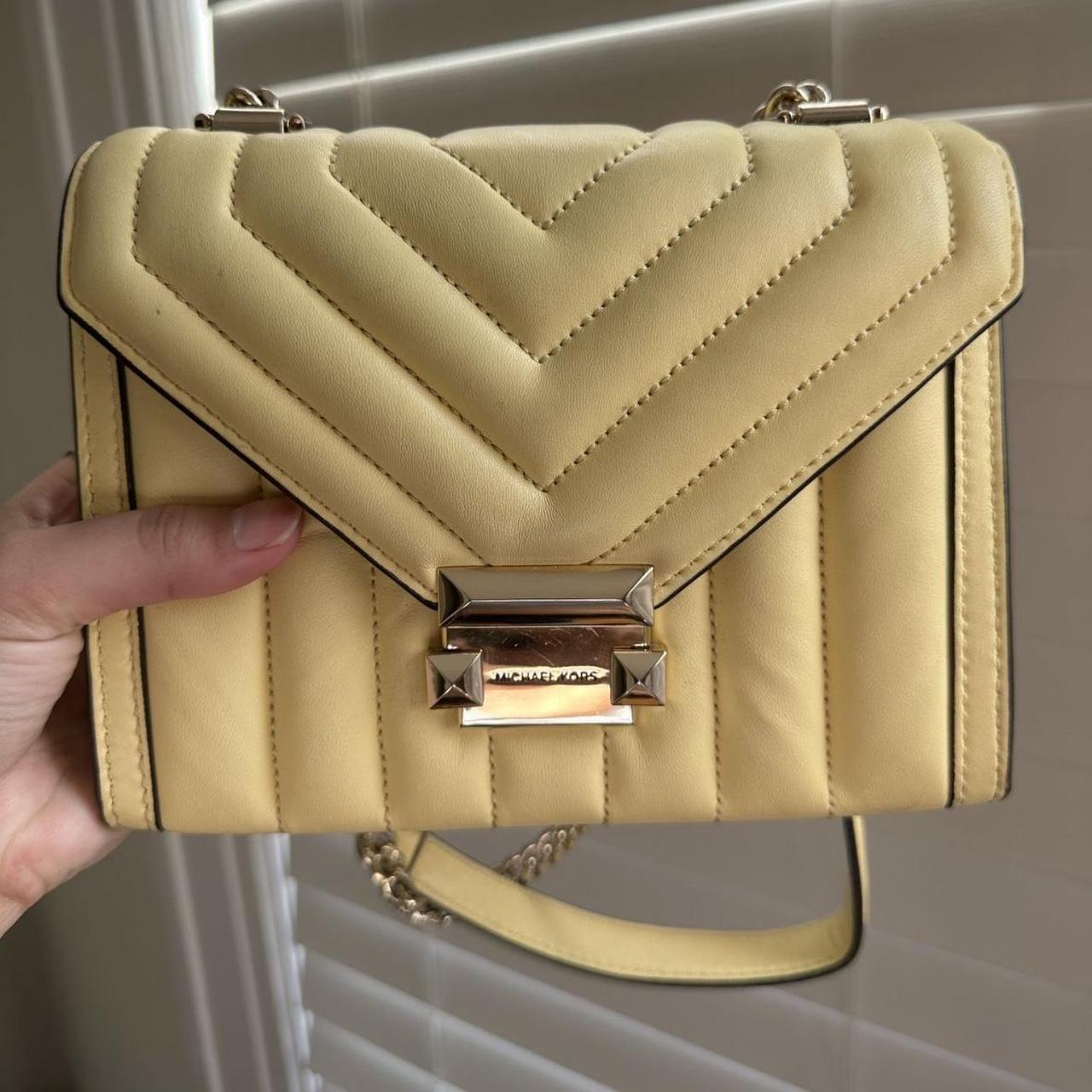 Michael Kors Whitney convertible quilted bag yellow. Depop