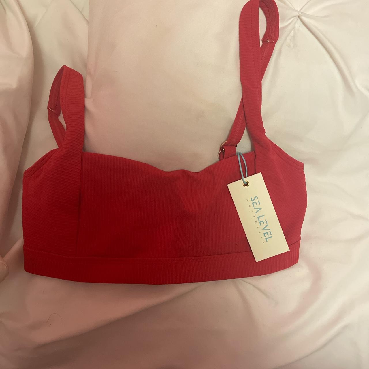 Sea Level Riviera Rib Square Neck AD Cup Bikini Top... Depop