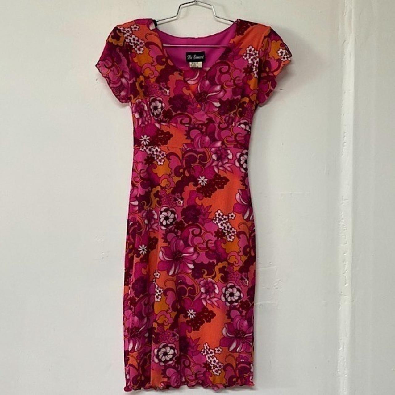 Women's Pink and Orange Dress | Depop