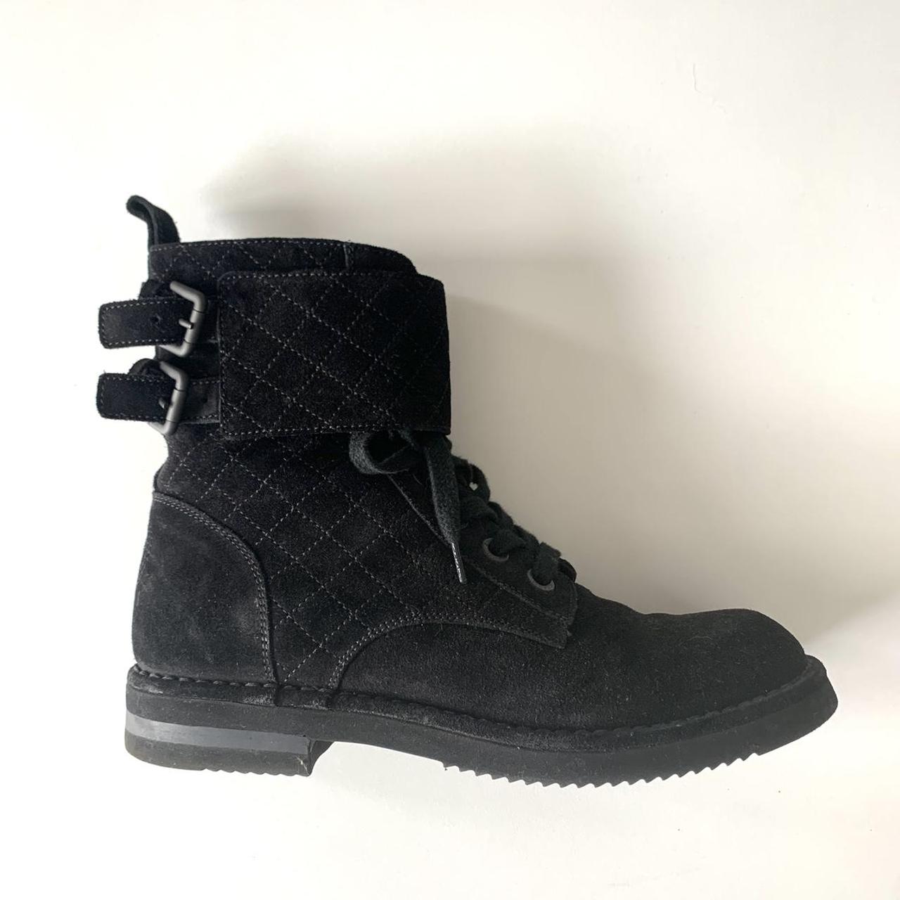 Chanel suede combat boots online