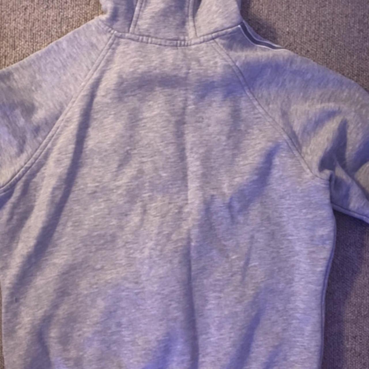 Adidas Women's Grey and Blue Hoodie Depop