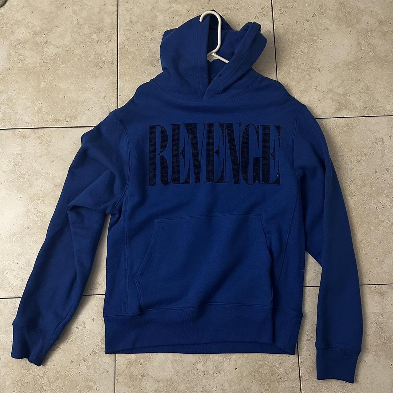 Revenge rhinestone hoodie - Depop