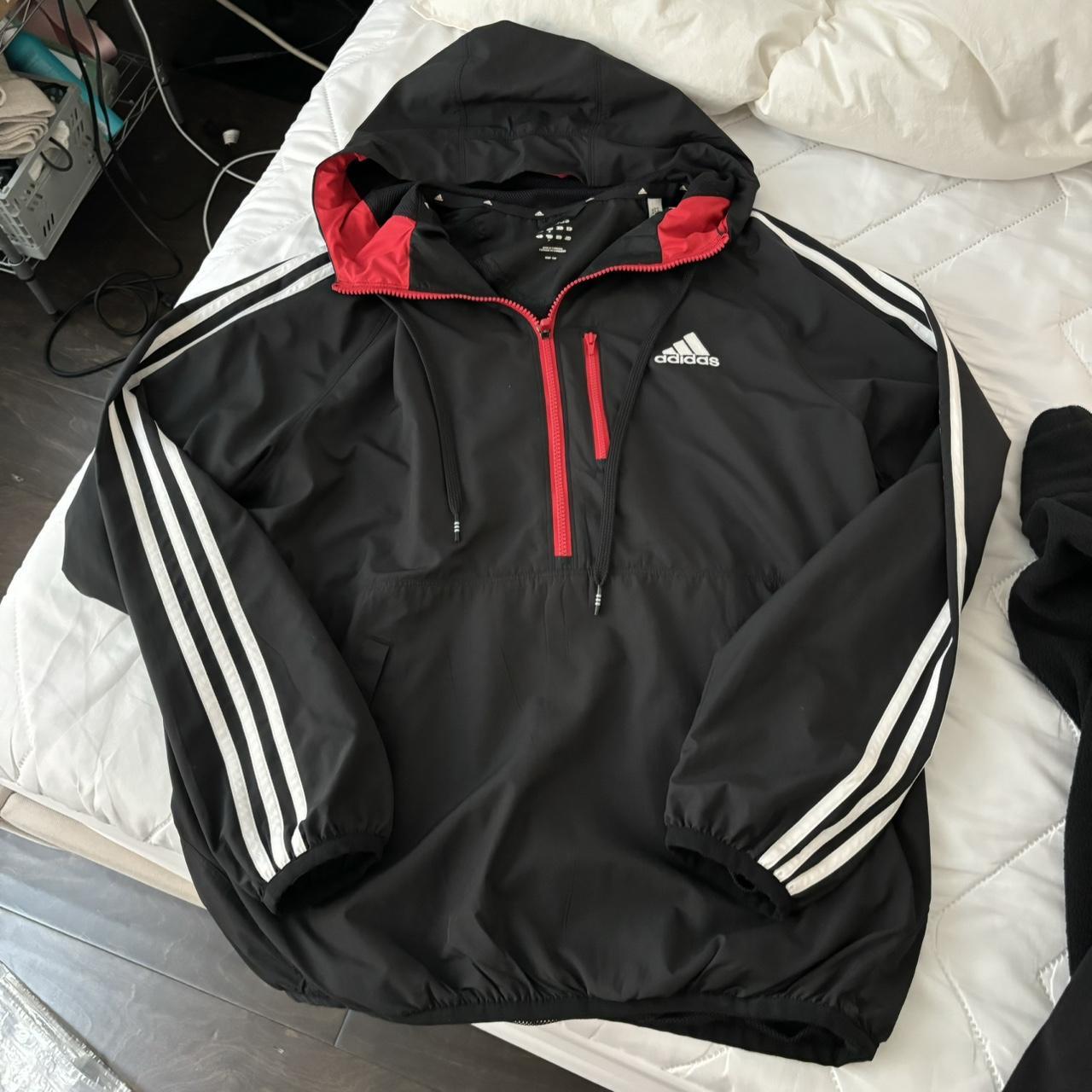 adidas half zip windbreaker size men s medium . Depop