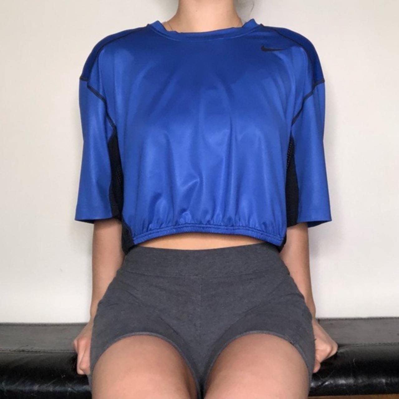 Nike Pro Dri Fit Cinch Crop Top T shirt Size XXL Depop