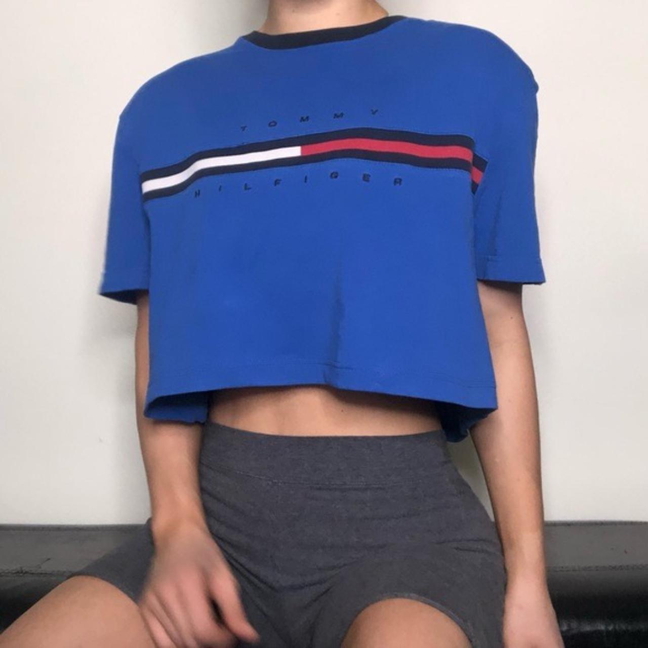 Tommy hilfiger clearance cropped t shirt