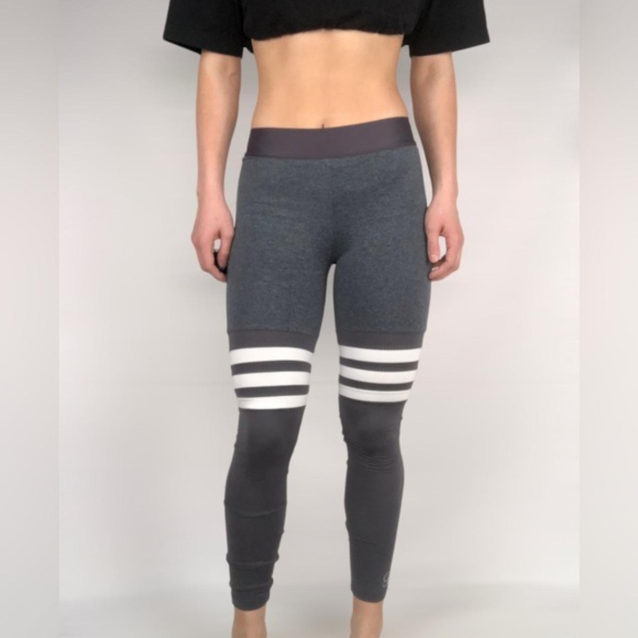 Buy Bombshell Sportswear Thigh High Leggings Grey/Black (Medium