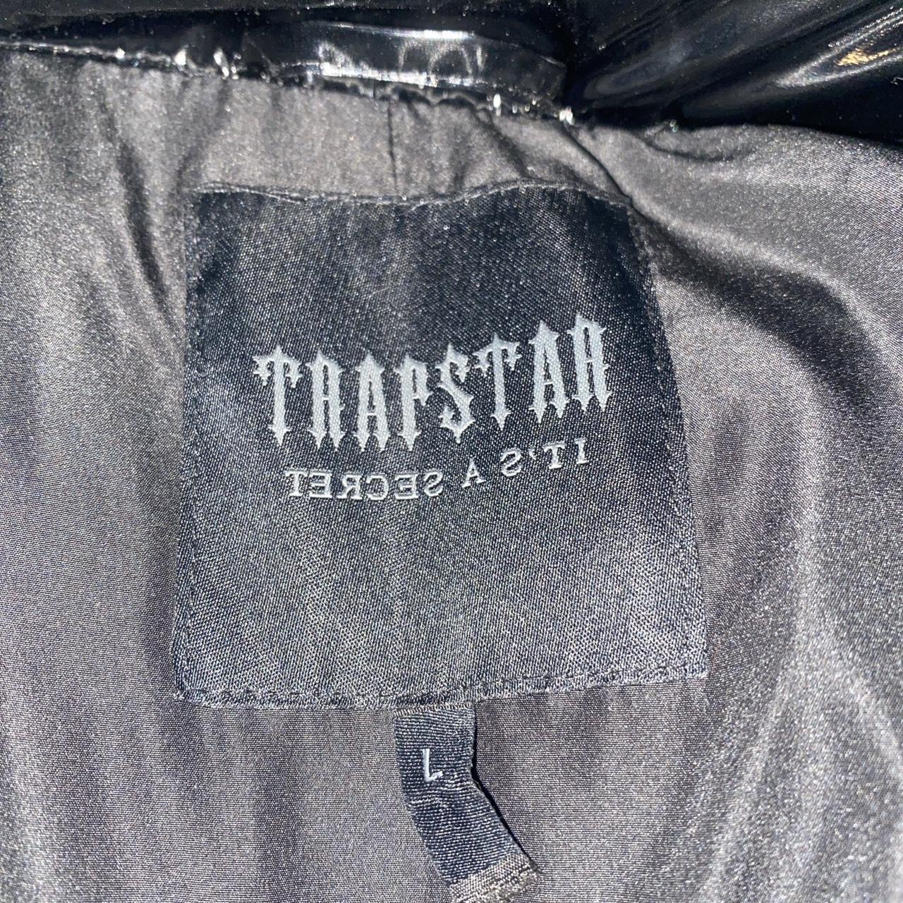 Trapstar puffer jacket. Glossy black sz L Depop