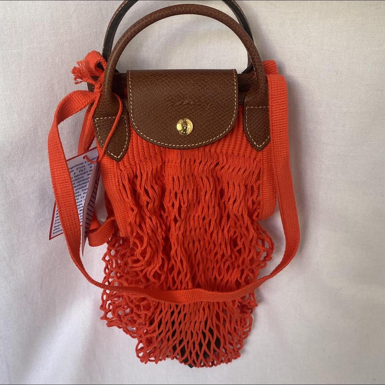 Longchamp Women's Orange Bag Depop
