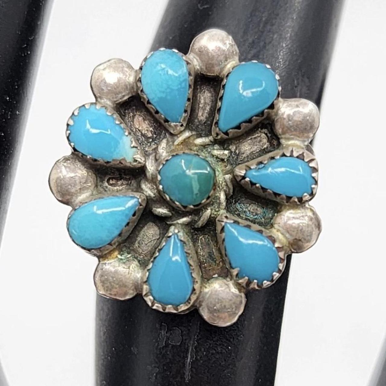 Native Women's Ring - Blue/Multi – Native Vintage… - image 1
