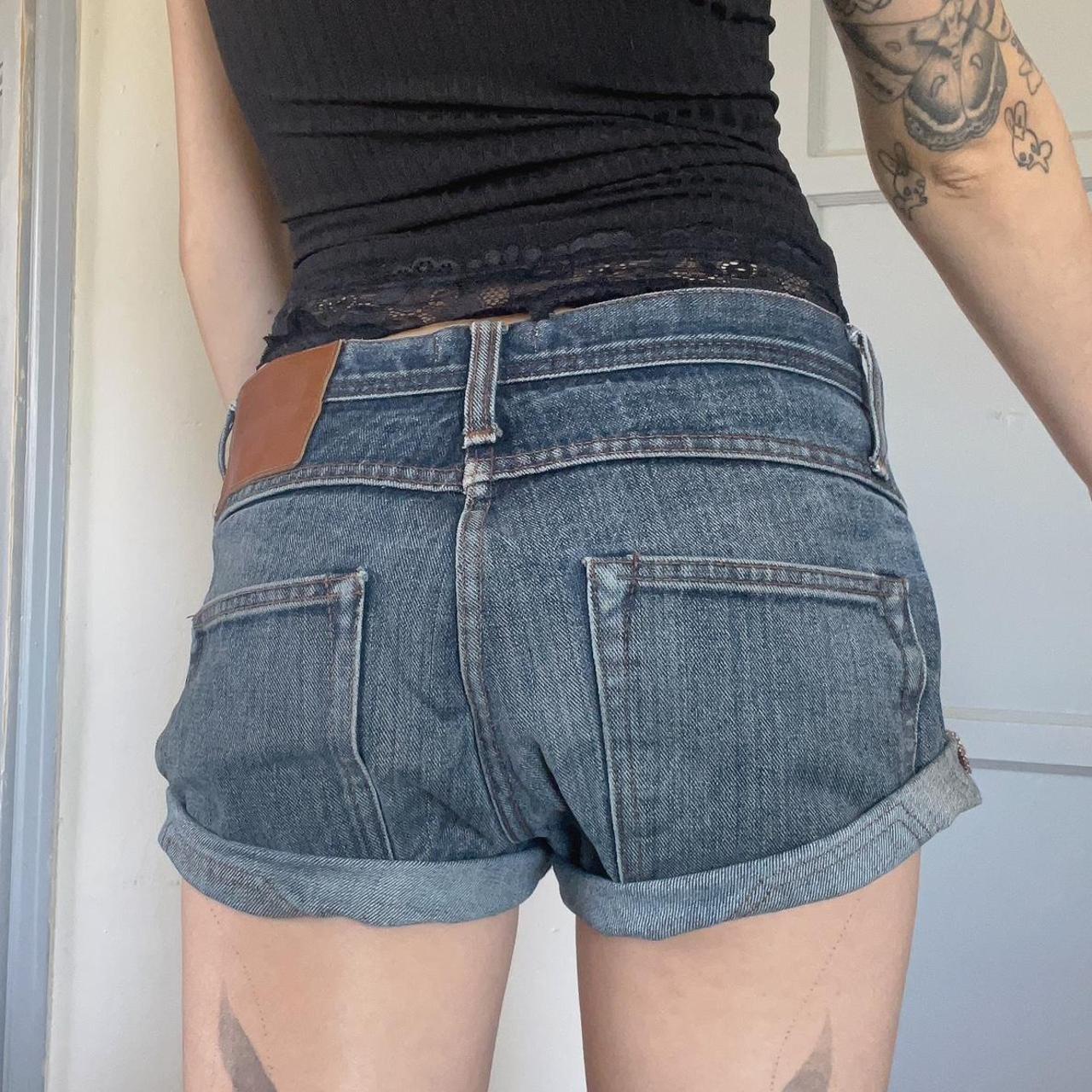 Rolled Up Jean Shorts Size M Im A Size 4 In Jeans Depop