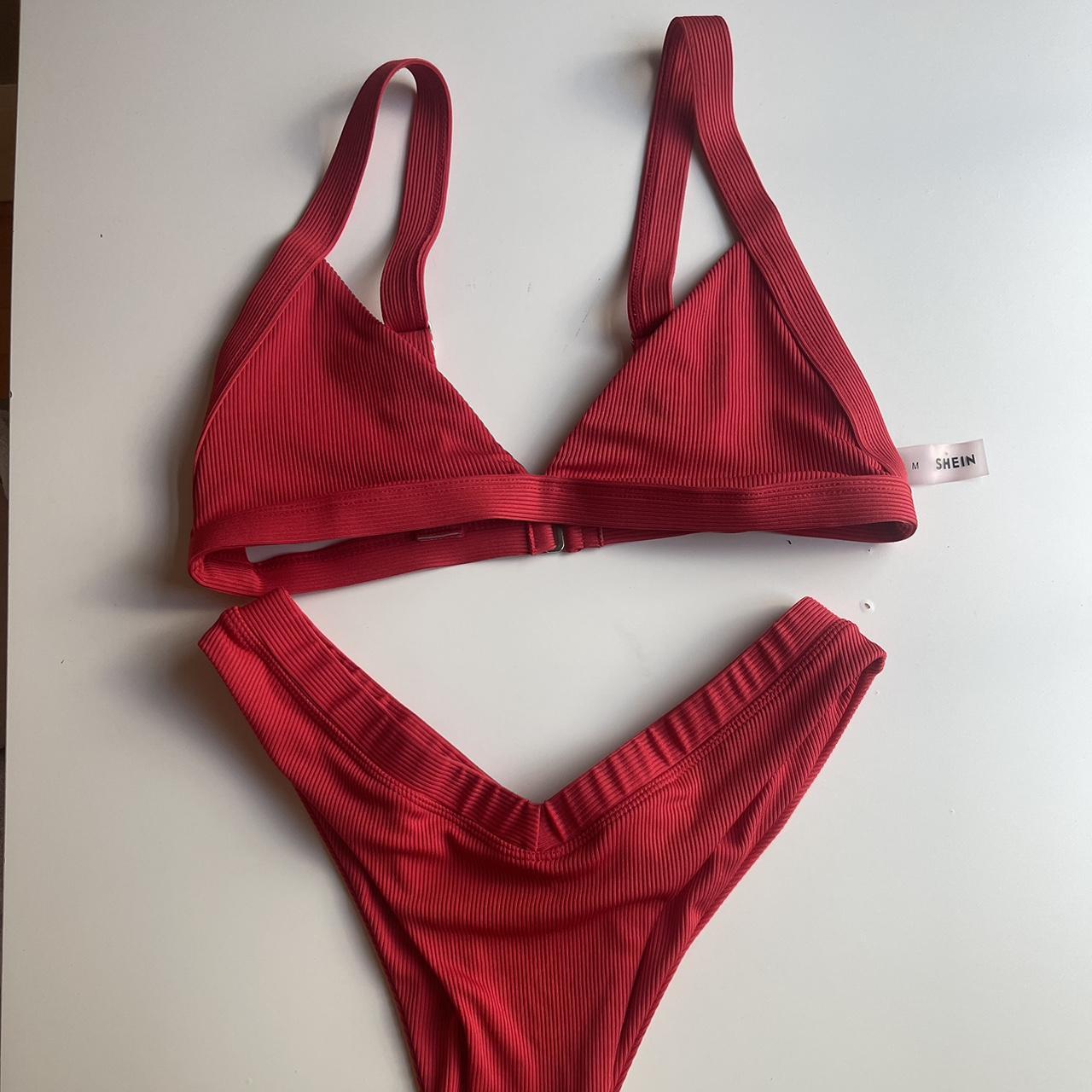 SHEIN red bikini set Size M - Depop