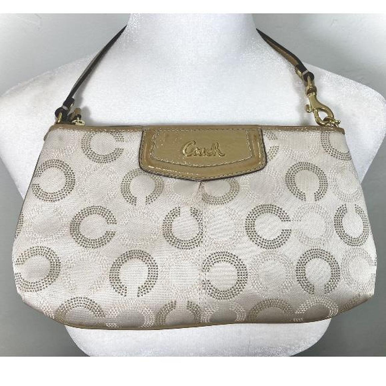 Coach Pink Small Hobo Handbag M04Q-1853 Logo Tan Leather SOHO Optic | eBay
