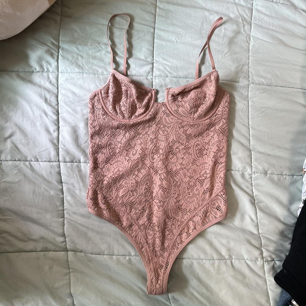 Urban Outfitters Womens Pink Bodysuit Depop 4752