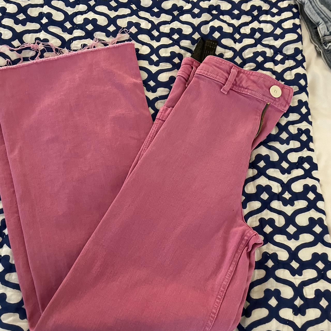 pink zara jeans very sought after! worn once or... - Depop