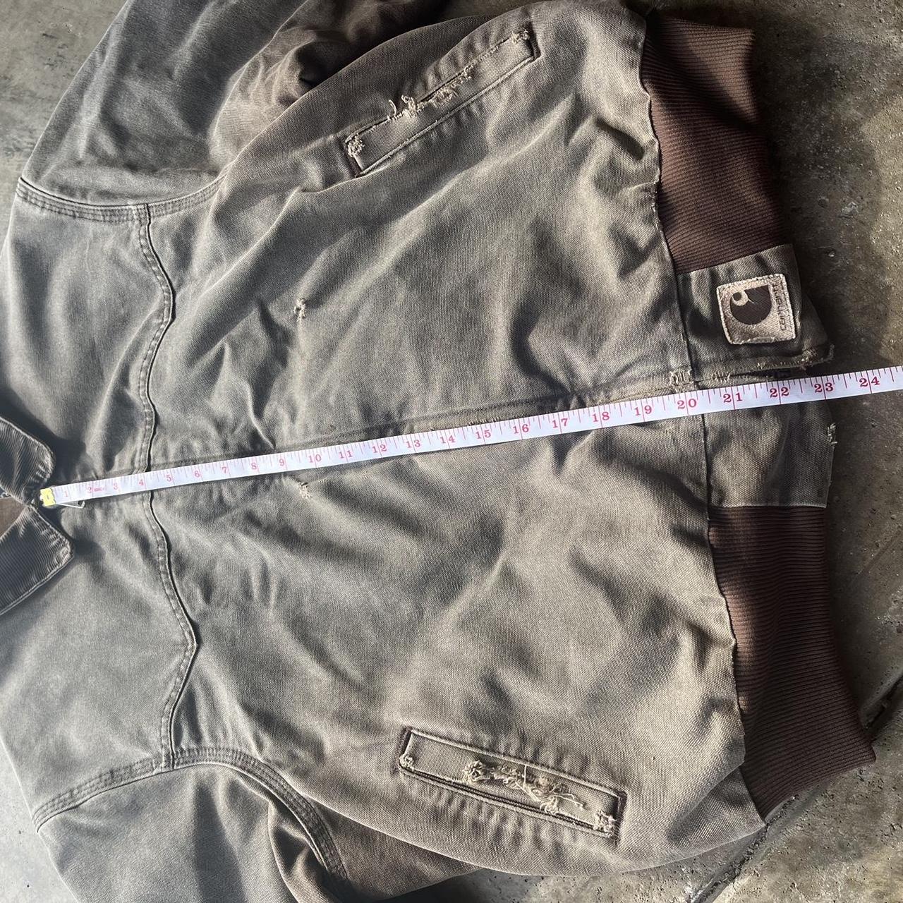 Vintage Carhartt Grey and Brown Santa Fe Jacket.... - Depop