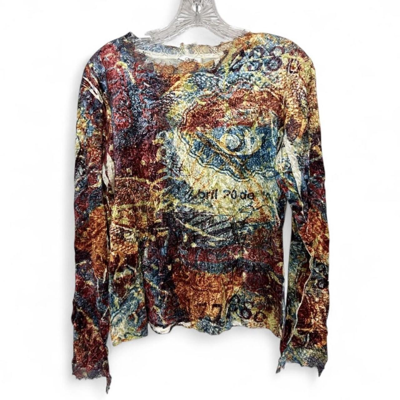 Cache Women's Blouse - Multi/Brown - M – Y2K CACH… - image 1