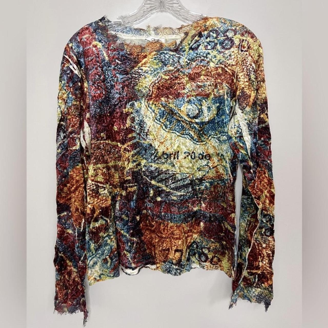 Cache Women's Blouse - Multi/Brown - M – Y2K CACH… - image 3