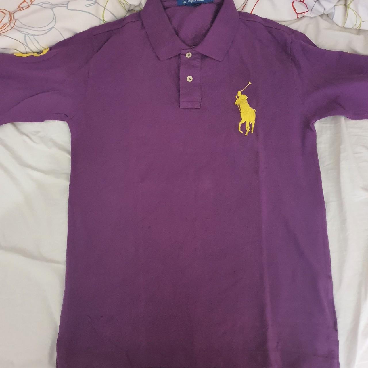 Purple Ralph lauren polo shirt long sleeve mens.... - Depop