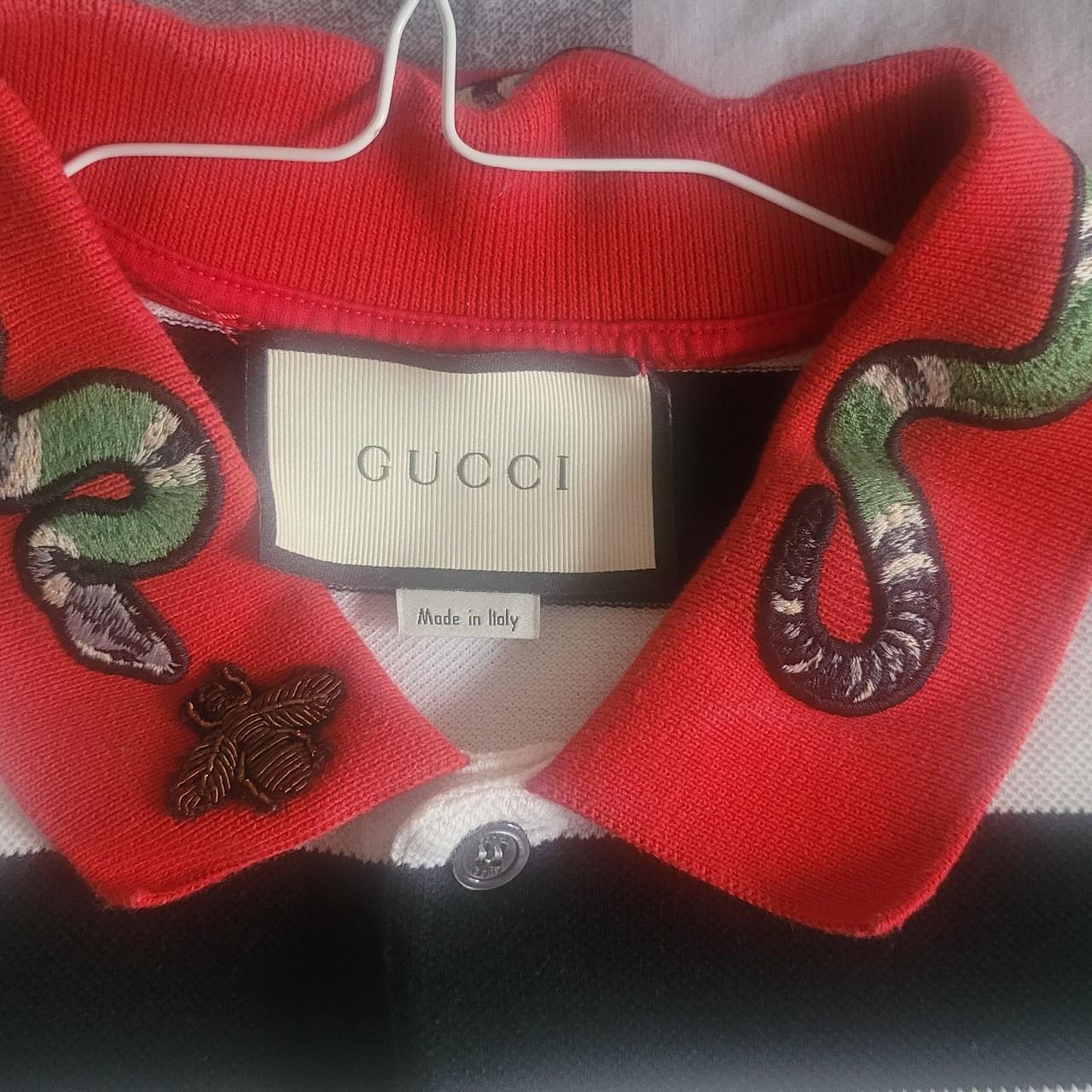 Gucci X Yankees Polo White/Red/Navy Blue Size: - Depop