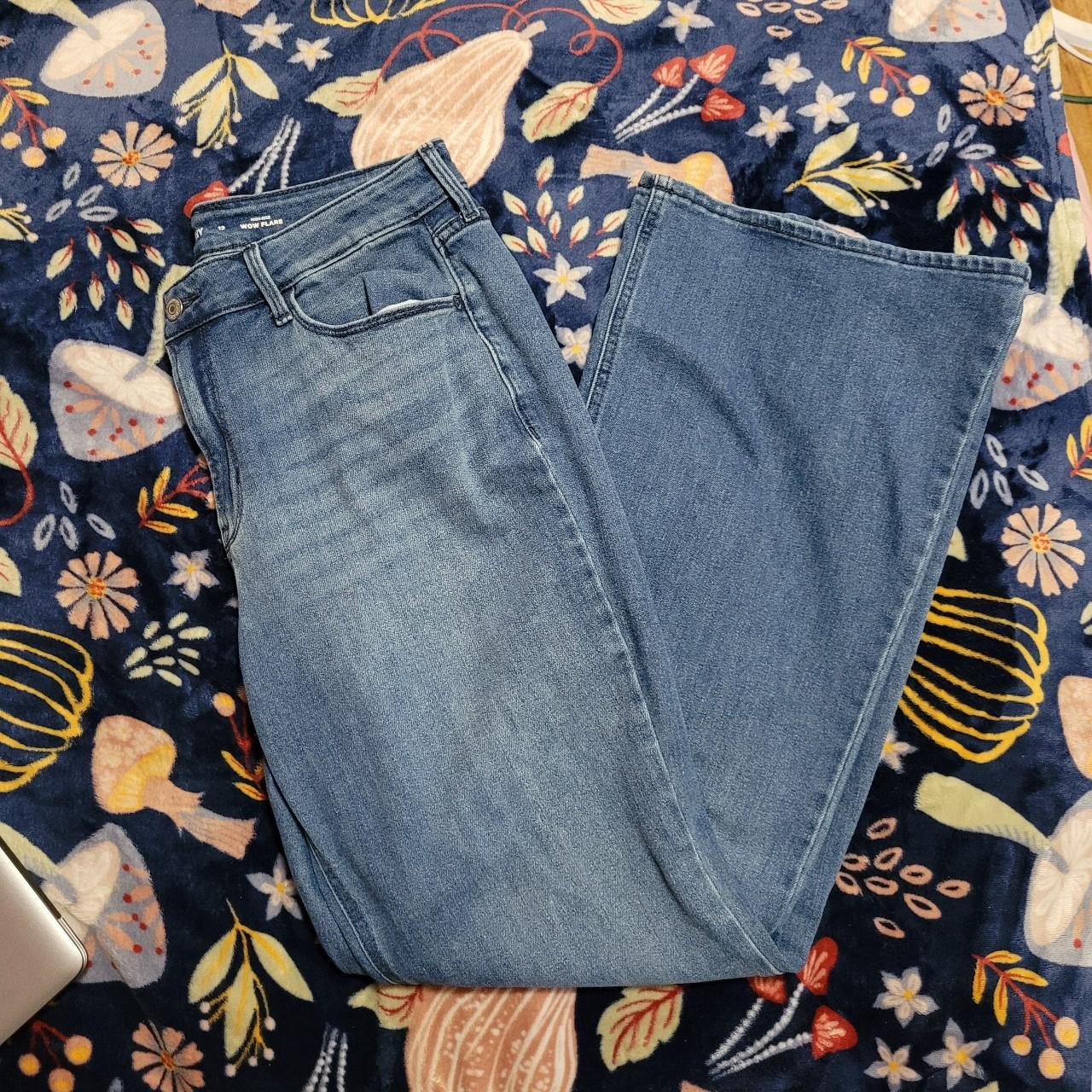 Meduim blue high rise flare jeans☆ they have stretch... - Depop