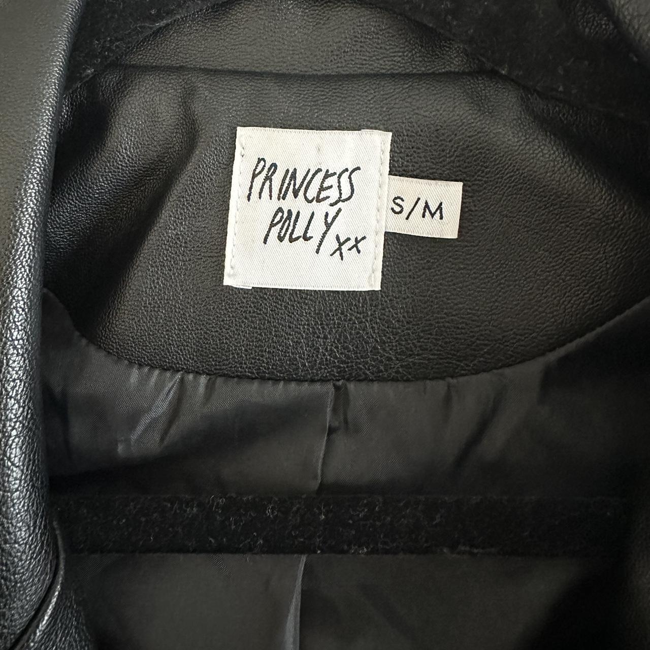 Princess Polly Women's Black Coat Depop