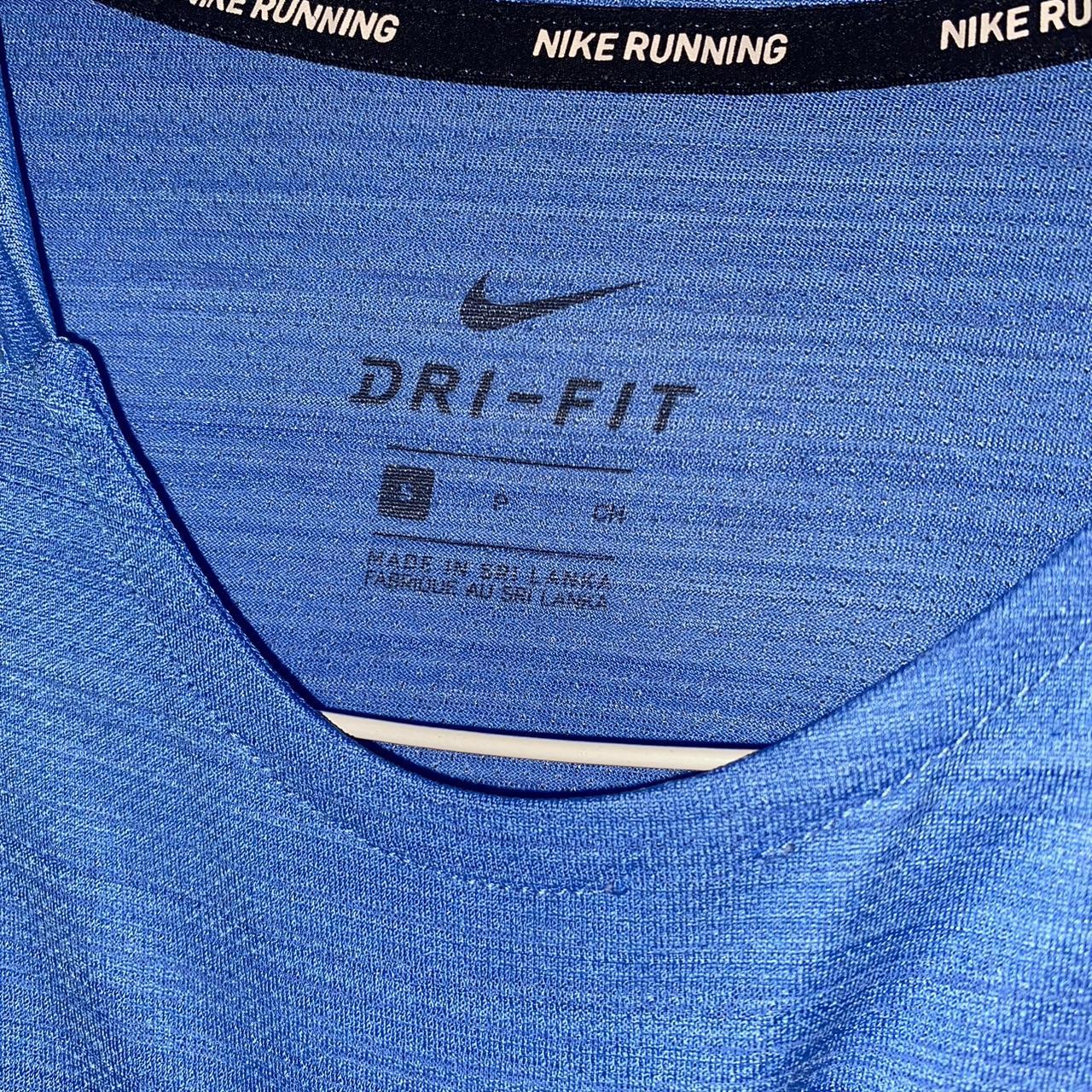 Nike dri fit breathable miler Blue colourway size... - Depop