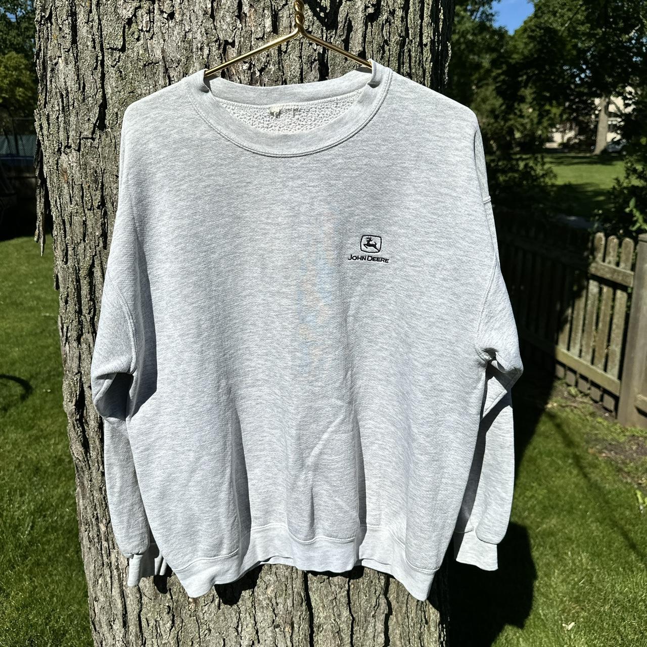 Vintage John Deere Grey Sweatshirt Size L Vintage Depop