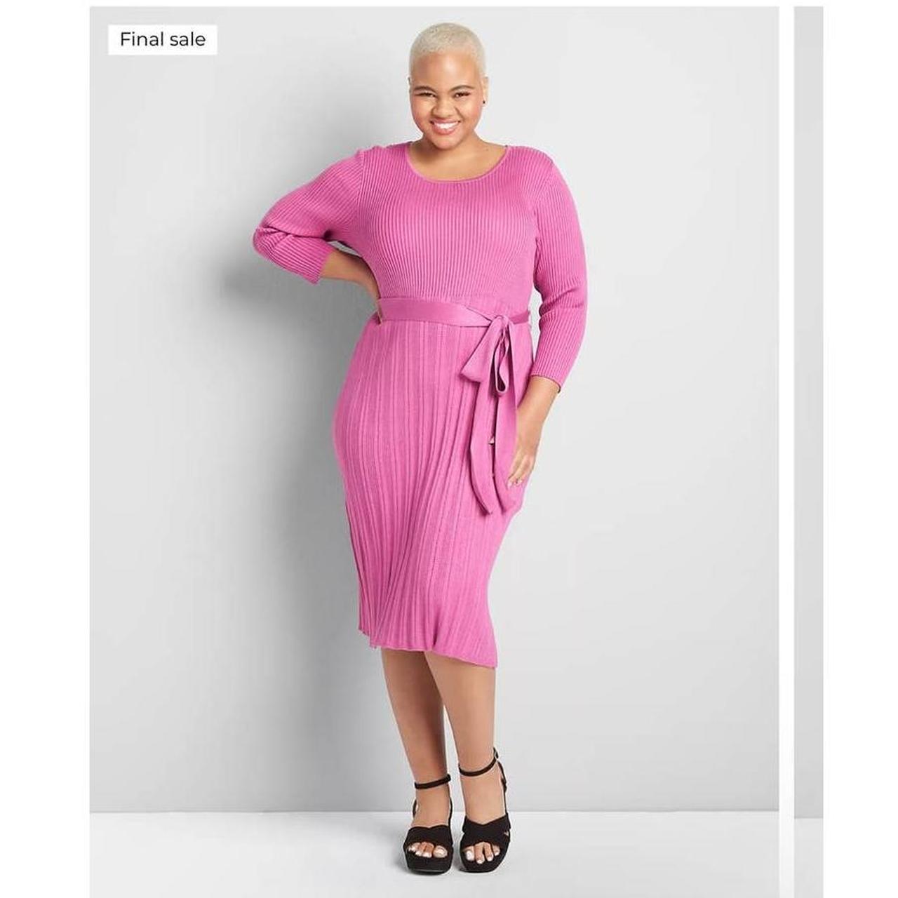 Lane bryant pink dress best sale