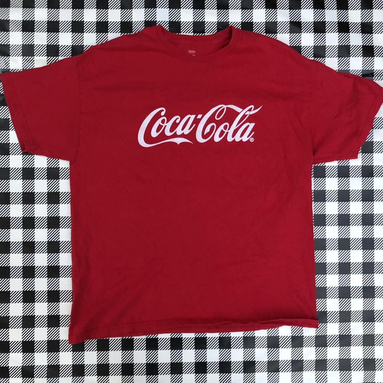 vintage coca cola logo tee cool vintage coke logo... - Depop