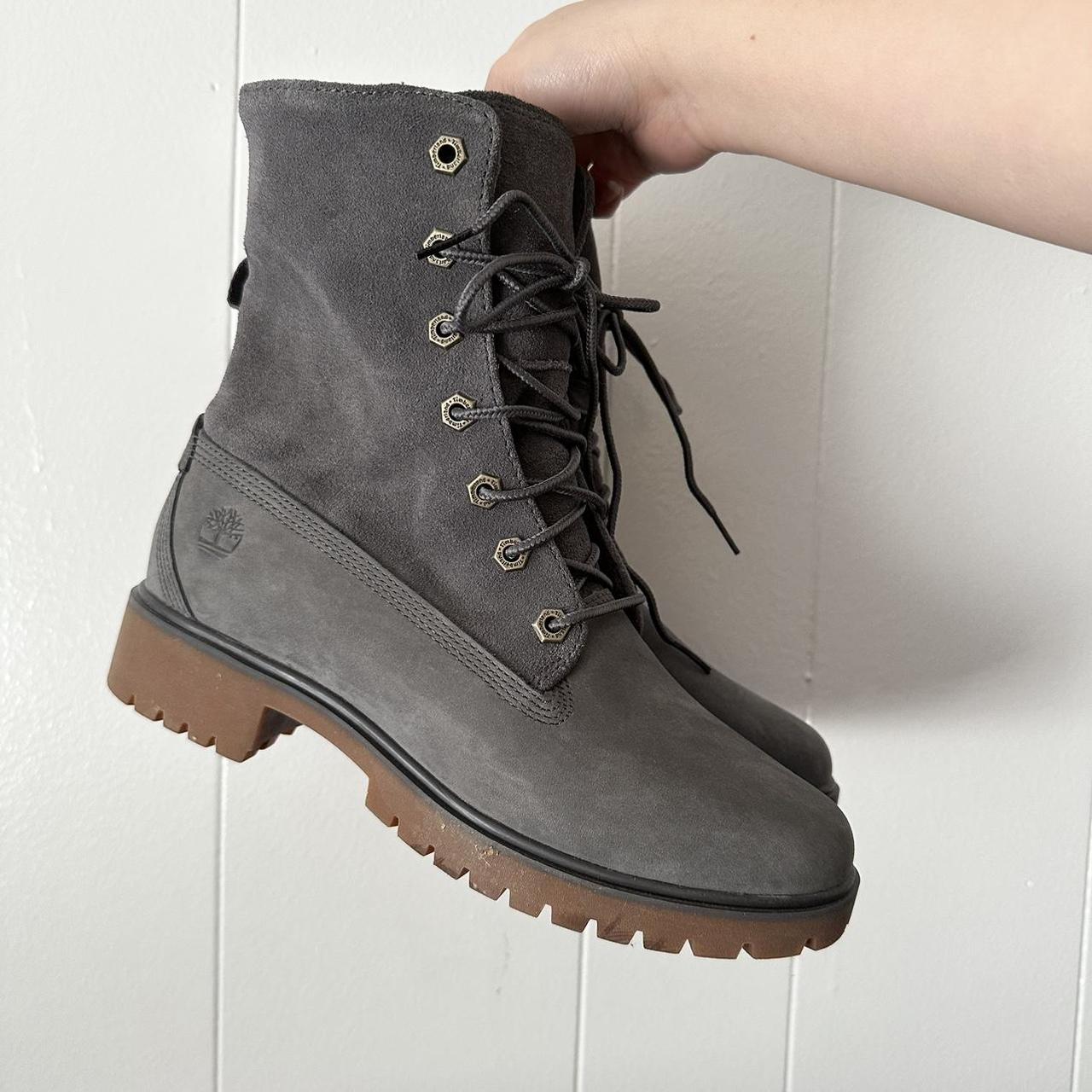 Gray suede deals timberland boots