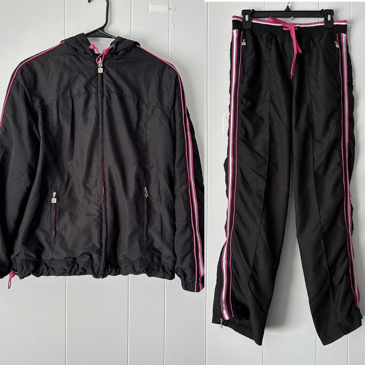 Everlast black jacket and pants track suit, size - Depop