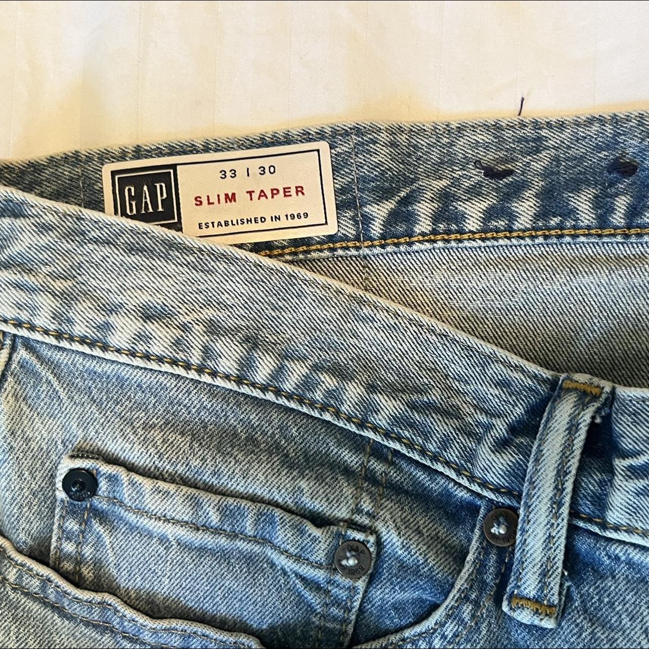 Gap Acid Wash Slim Taper Jeans 33|30 #Gapdenim... - Depop