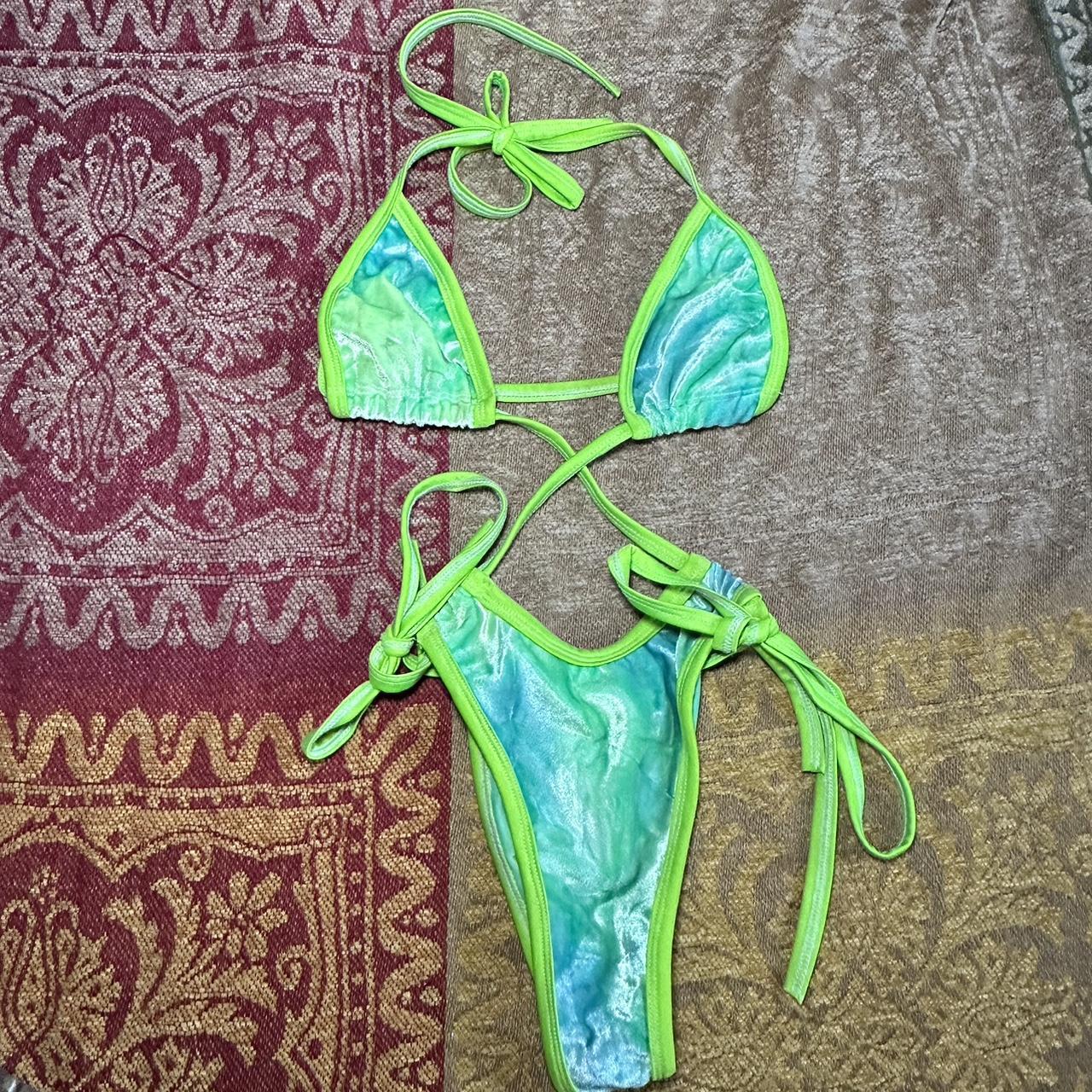 111 The label Blue Island Velvet Kini Size Small... Depop