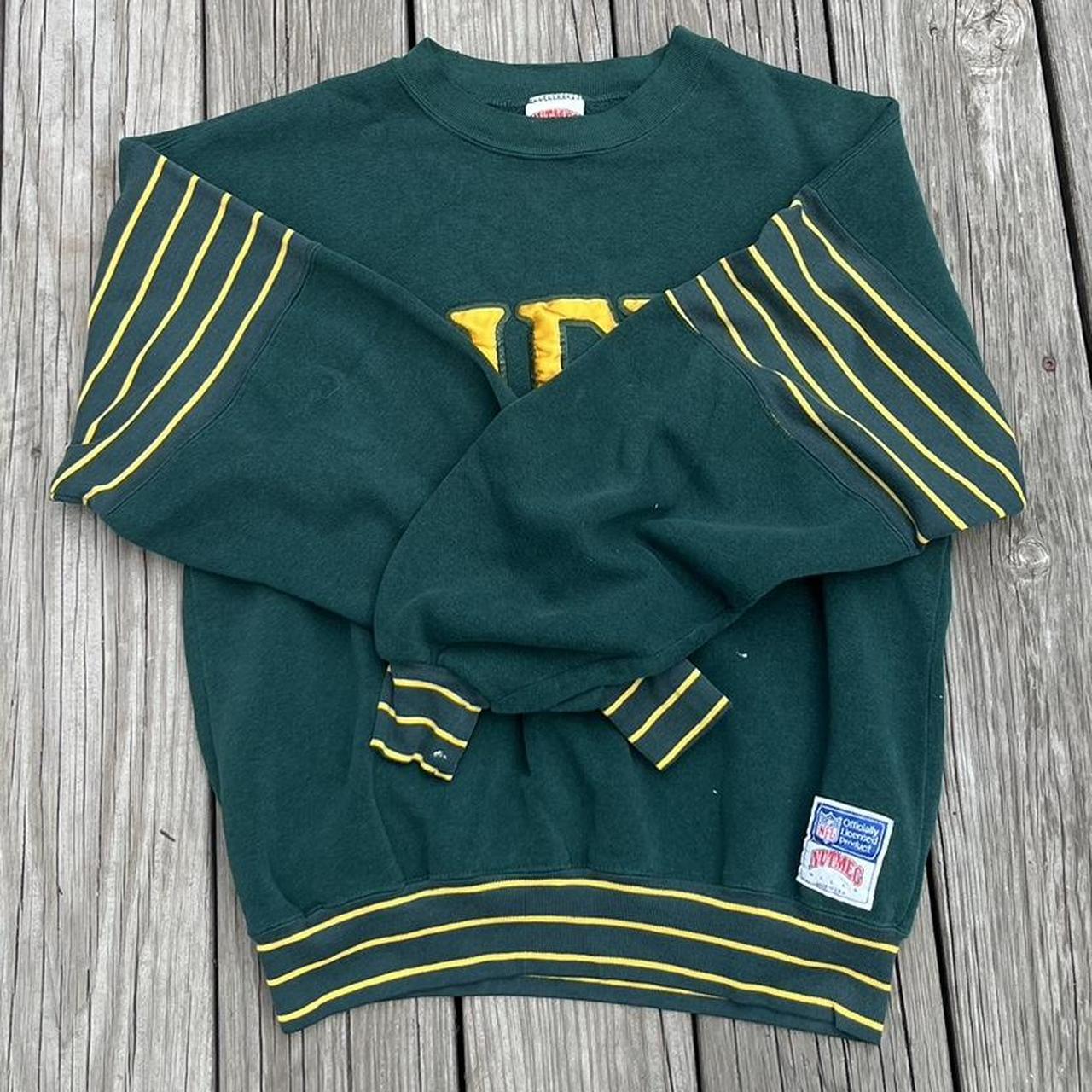 Nutmeg Green Bay Packers Hoodie Embroidered Logo - Depop