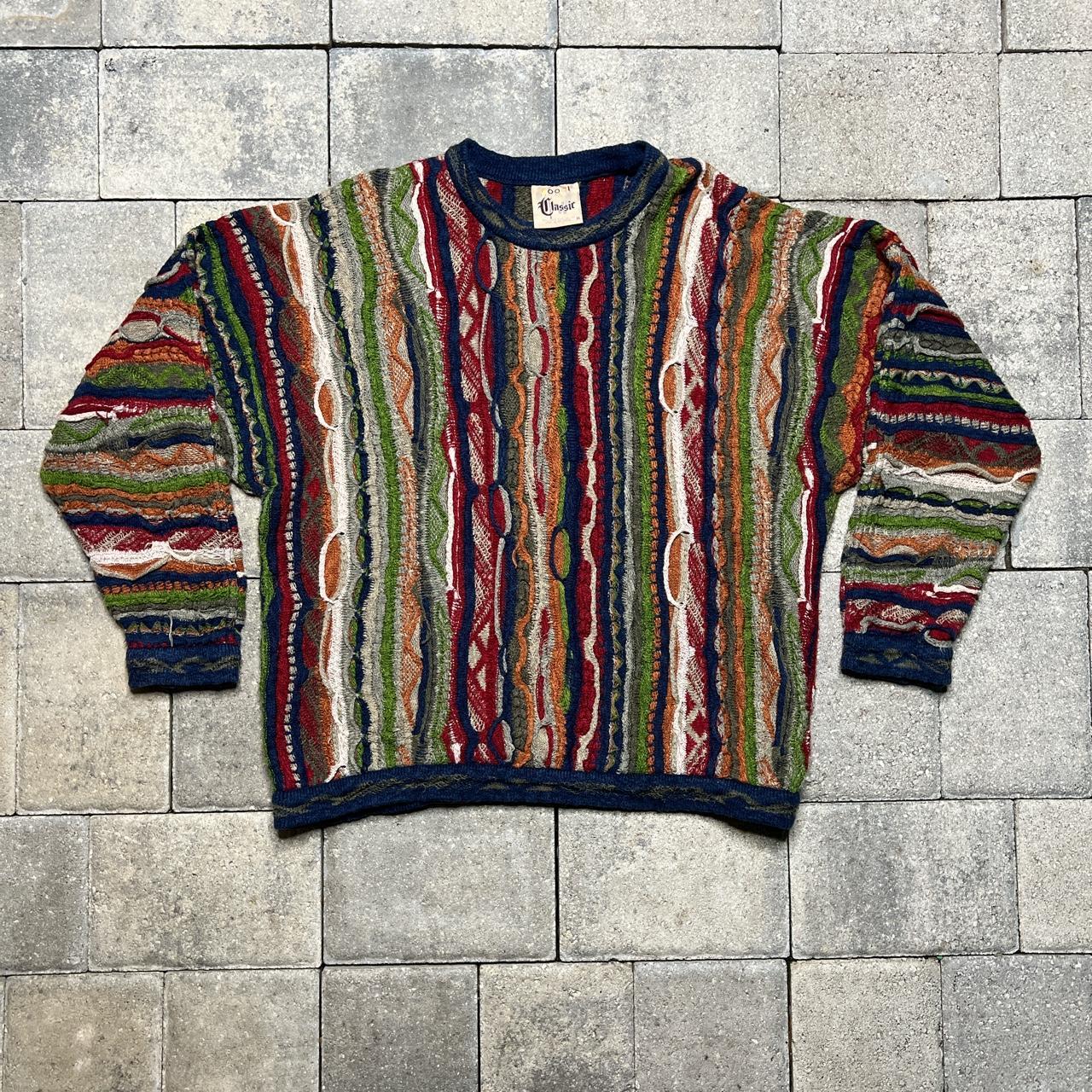 Amazing 80s textured sweater grandpa hipster style Peconic deals Bay Traders Coogi sty