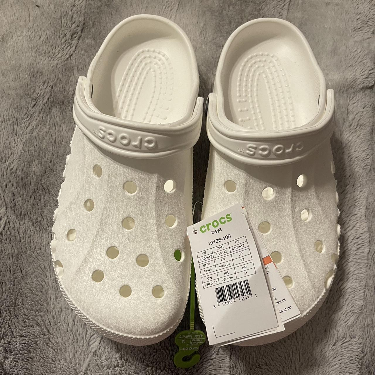Brand new White Baya Crocs Men’s size 10 Women... - Depop