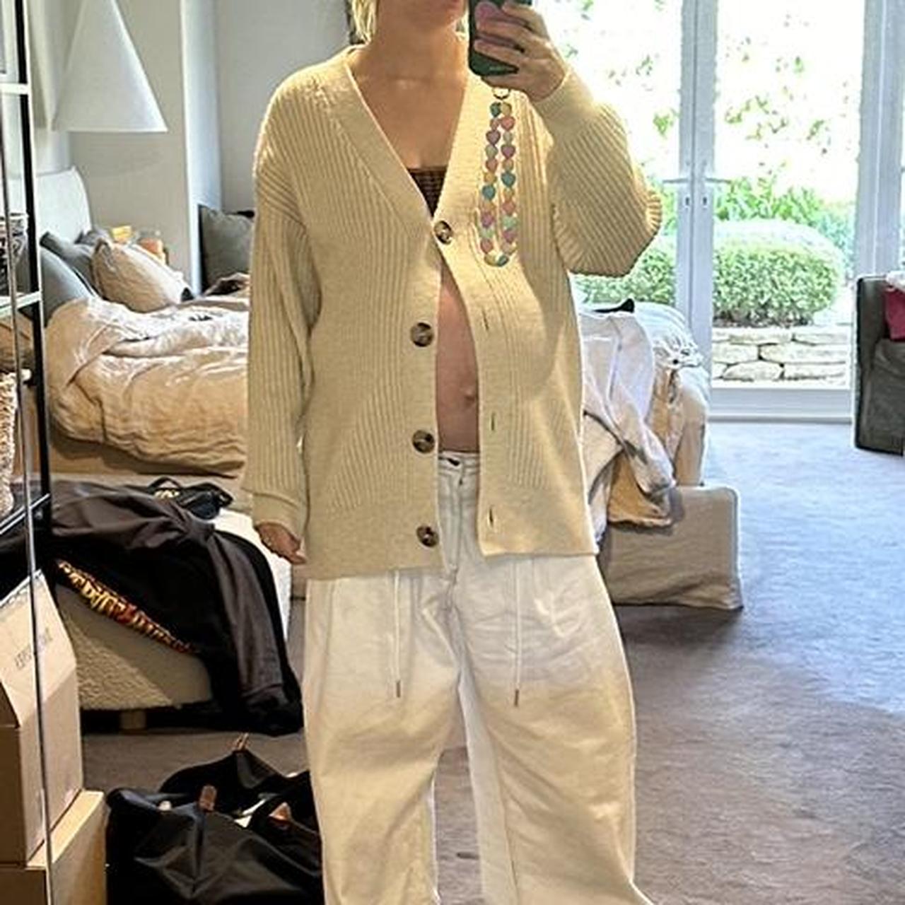 Maternity Clothes Beige Cardigan Pregnant Cardigan Set Maternity