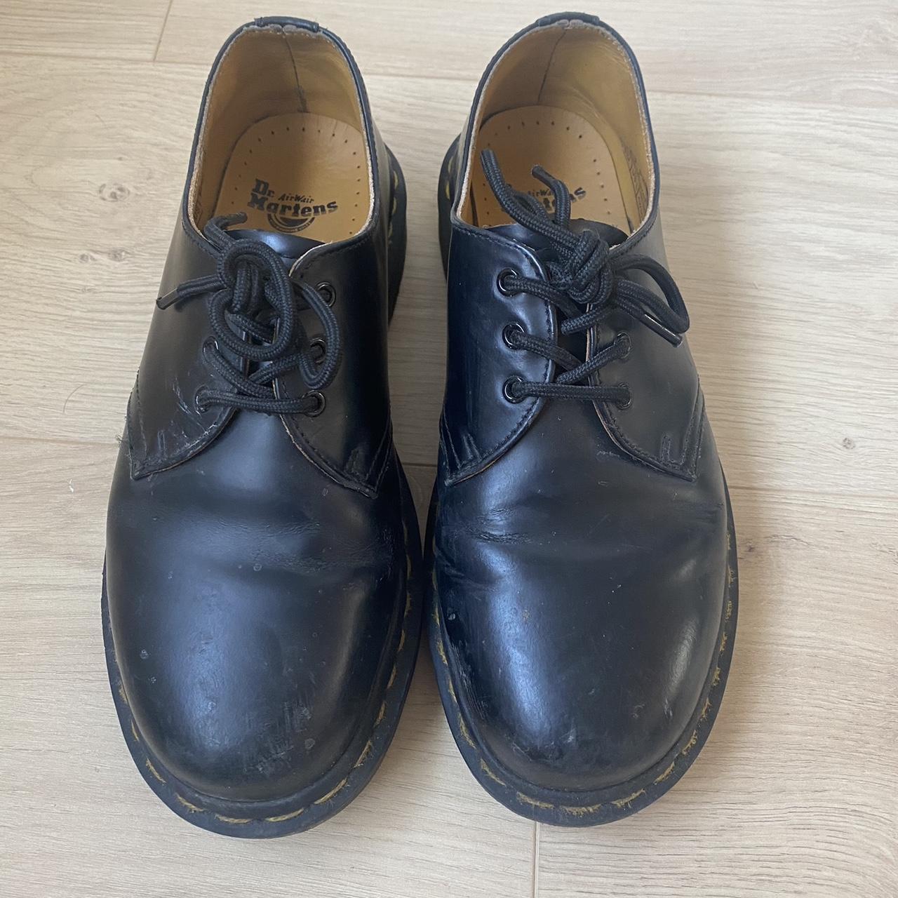 Classic black Dr Martens 1461 smooth leather shoes.... - Depop