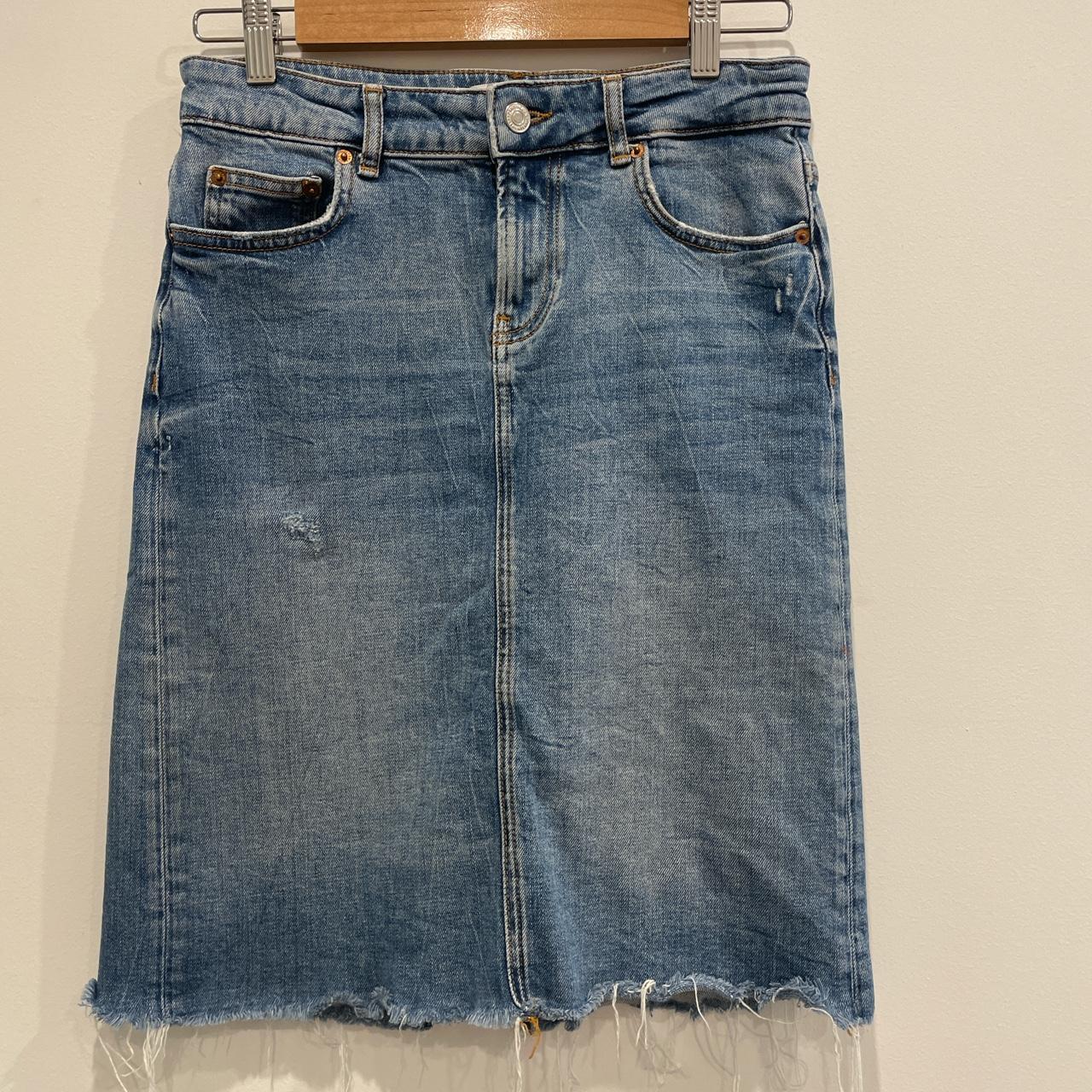 ZARA DENIM SKIRT KNEE LENGTH BEAUTIFUL SOFT DENIM