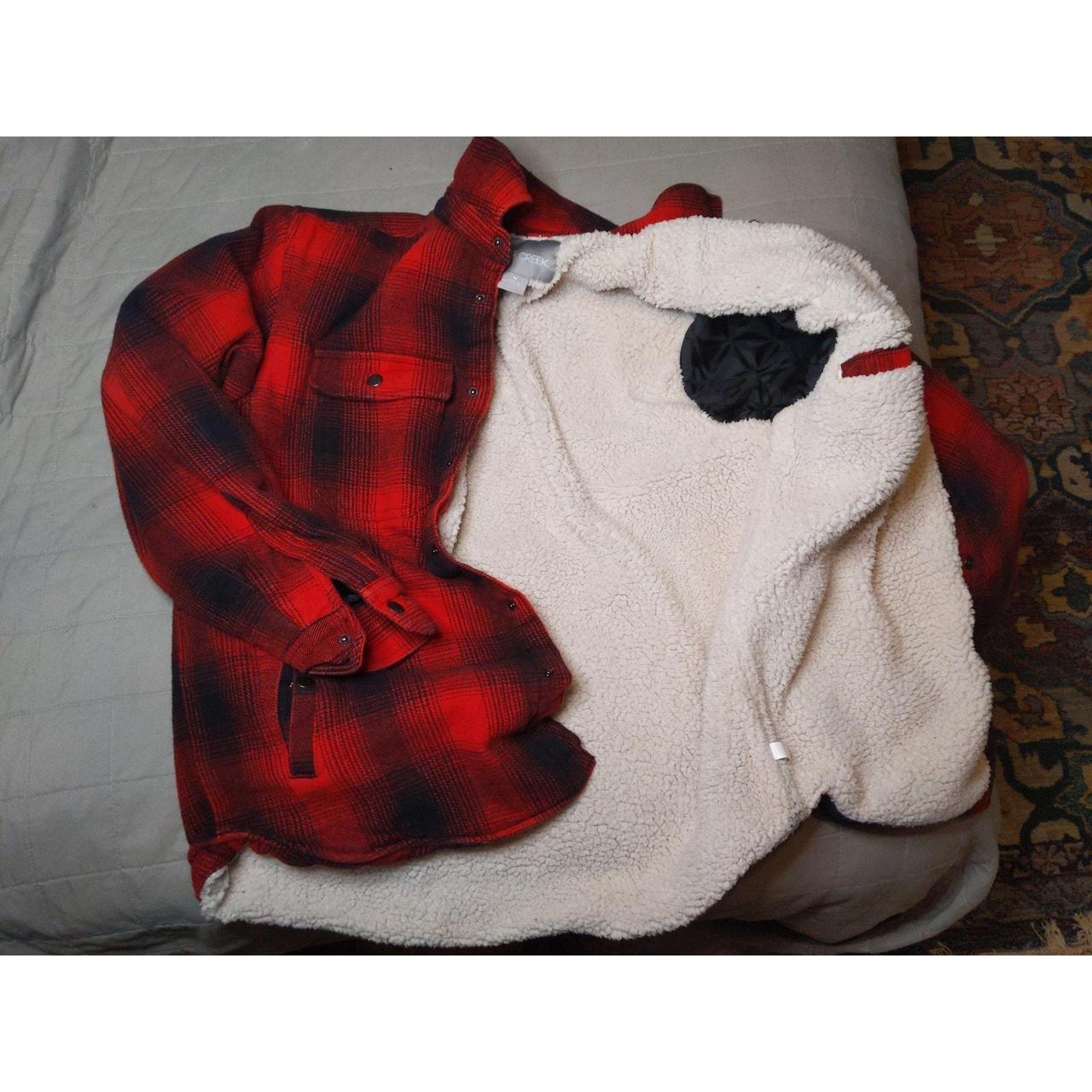 Source Unknown Men's Jacket - Red/Black - M – Fal… - image 6