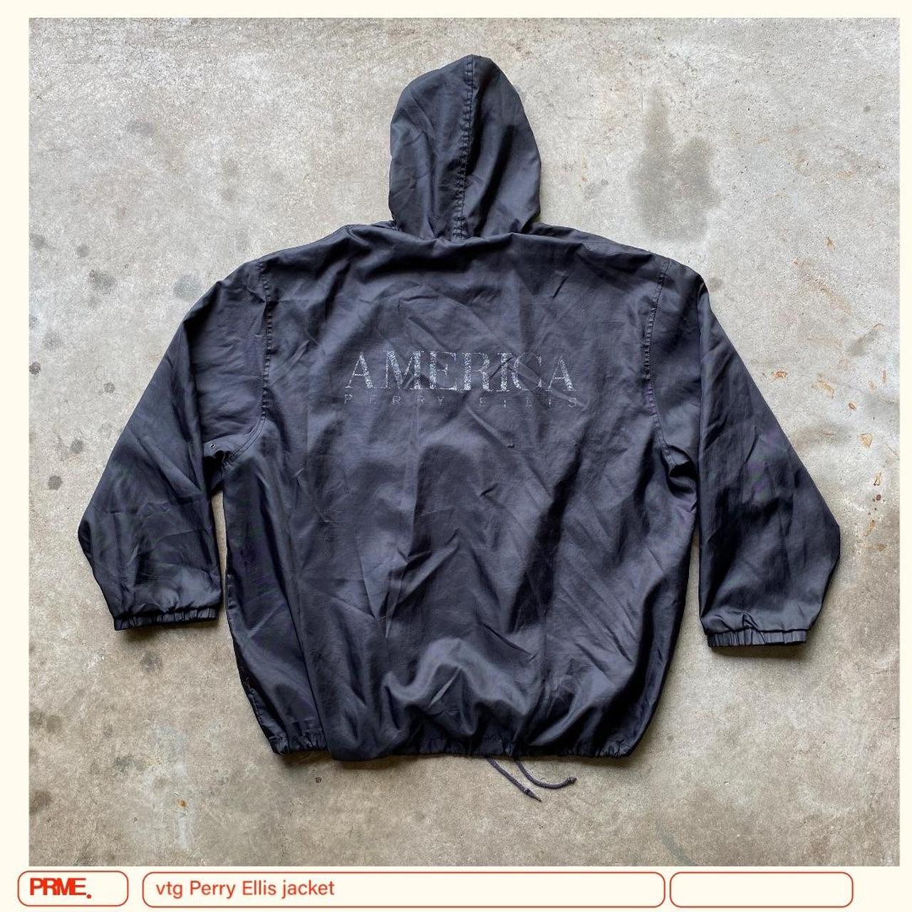 vintage 90s PERRY ELLIS AMERICA Classic spellout zip | Depop