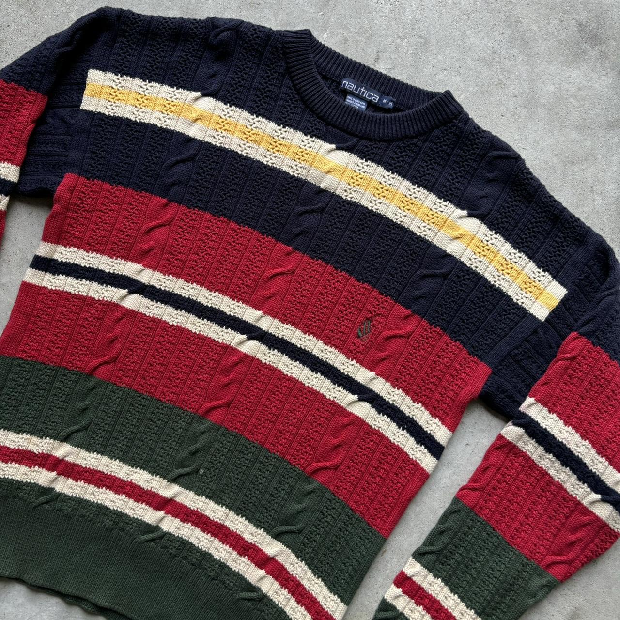 Vintage 90s Nautica Colorblock Striped Sweater online