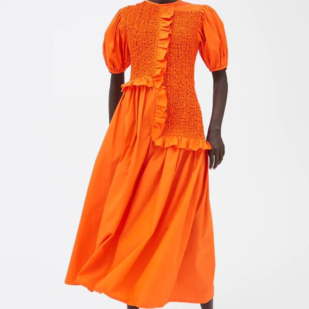 定価18万 CECILIE BAHNSEN Camden Dress Mサイズ Cecile bahnsen orange Camden dress Brand new dress | Depop