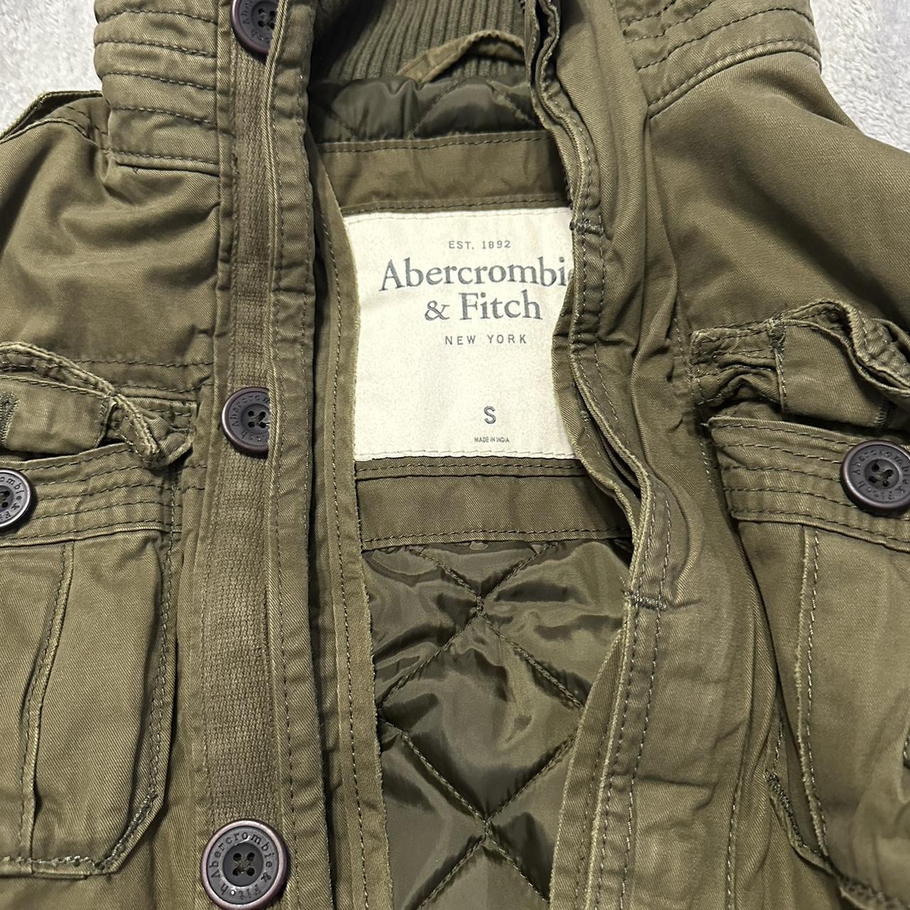 2010 olive green Abercrombie and fitch coat worn a... - Depop