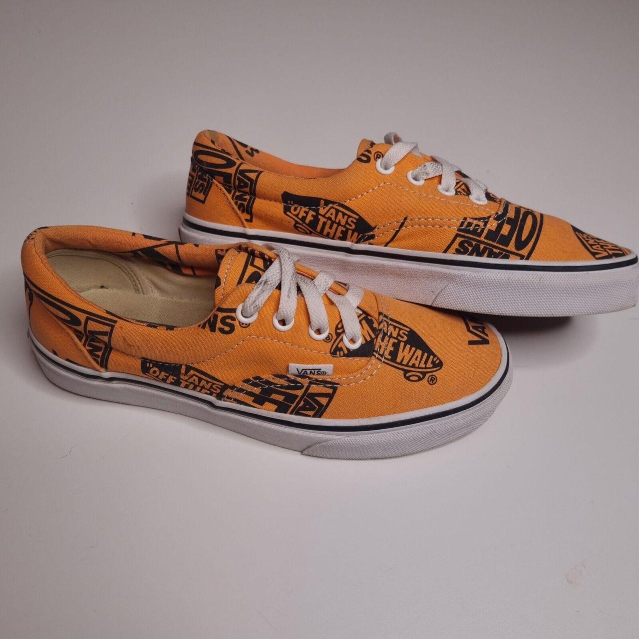 Vans Off the Wall Era Orange Womens 5.5 Logo Mix. Depop