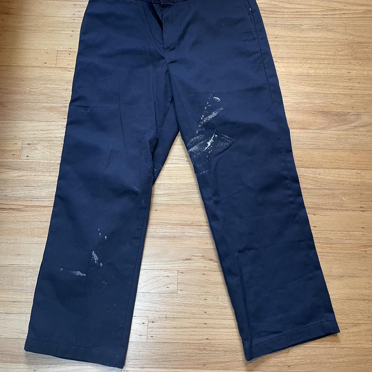 Dickies paint splatter wide pants No size tag but... Depop