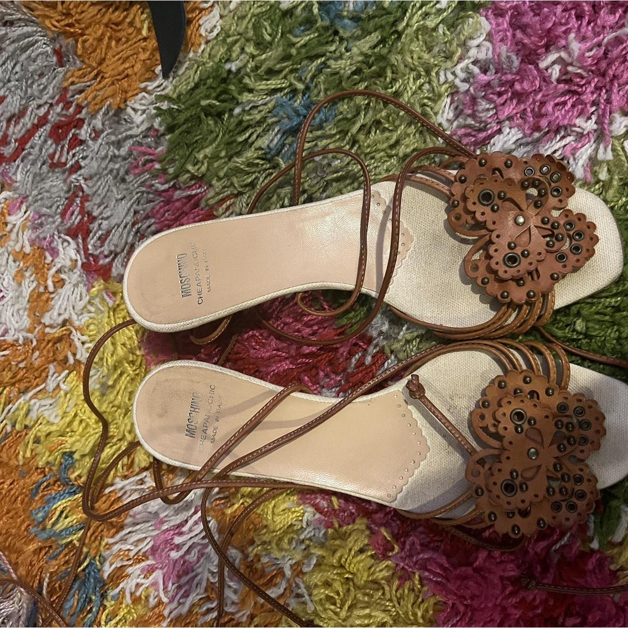 moschino colorful sandals